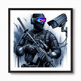 Modern ninja Art Print