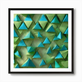 Abstract Triangles Art Print