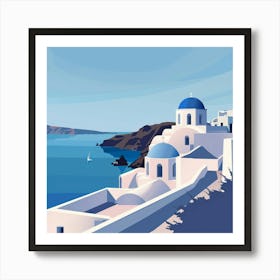 Santorini Island Art Print