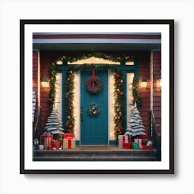 Christmas Front Door 7 Art Print