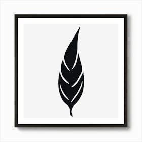 Minimalist Leaf Silhouette 1 Art Print