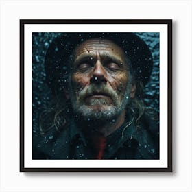 Man In The Rain Art Print