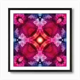 Abstract Watercolor Flower 1 Art Print