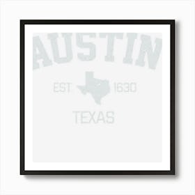 Vintage Austin Texas Est Art Print