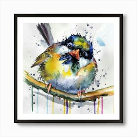 Bird On A Branch 4 Art Print