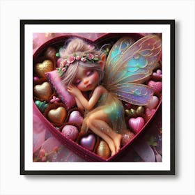 Fairy In A Heart Art Print