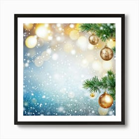 Decorative Snowfall Glow Holiday Tradition Space Festive Light Closeup Decor Season New (26) Art Print