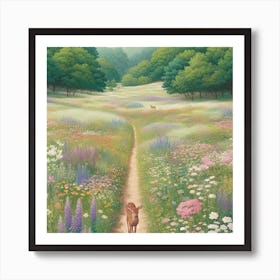 Baby deer in a meadow Art Print