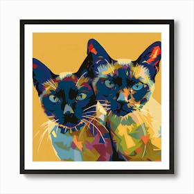 Kisha2849 Burmese Cats Picasso Style No Negative Space Full Pag D137cc64 E27a 4f3c Bfa3 71dc5c5c5df3 Art Print