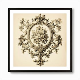 Vintage Fine Lines Historical Details Nostalgia Engraving Classic Aged Retro Intricate O (4) Art Print