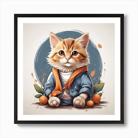 Orange Cat Art Print