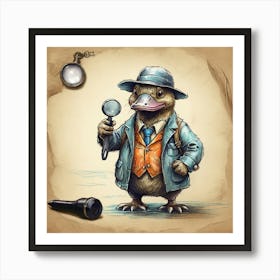 Detective Duck 11 Art Print