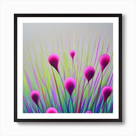 Pink Floral Abstract Art Print