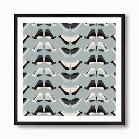 Geometric Butterflies Square Art Print