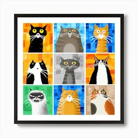 The Nine Lives of Cats Art Print