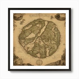 Default Vintage Map Your Garden Aesthetic 1 Art Print