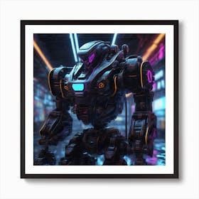 Futuristic Robot 62 Art Print