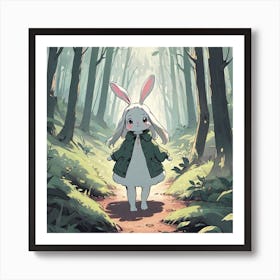 Rabbit In The Woods 27 Art Print