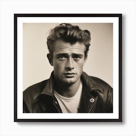 Black And White Photograph Of James Dean 1 Art Print