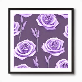 Purple Roses 14 Art Print