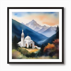 Church In The Mountains 2 Art Print