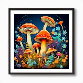 Mushroom Garden 5 Art Print