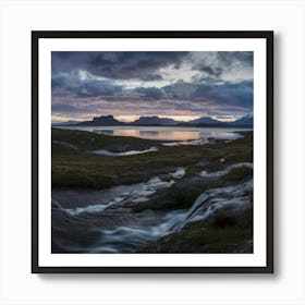 Sunset In The Iceland Art Print