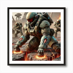 Flame Guardians Terrain Adaptability Art Print