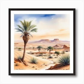 Desert Landscape 125 Art Print