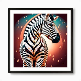 Funny Abstract Zebra 1 Art Print