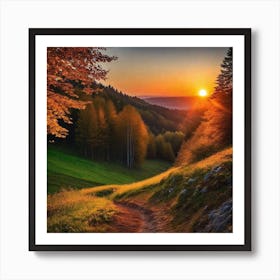 Sunset In The Mountains 78 Art Print