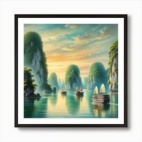 Ha long Bay Viet Nam Art Print