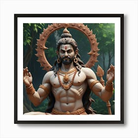 Pikaso Texttoimage 3d Model Virat Kohli Was Taking Blessed With Lord Art Print