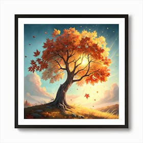 Autumn Tree Art Print