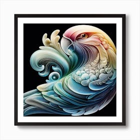 Glass Parrot 4 Art Print