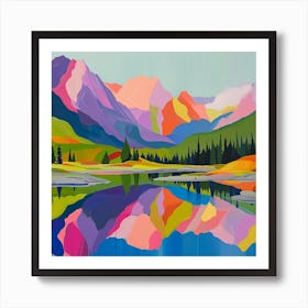 Colourful Abstract Jasper National Park Canada 1 Art Print