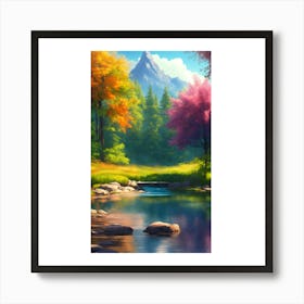 River In The Forest 1 Art Print