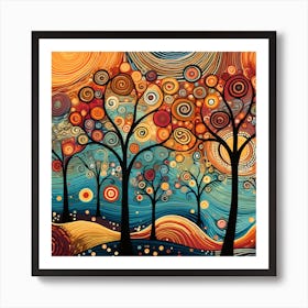 Trees In The Sky Art Print