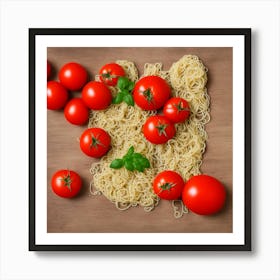 Italian Pasta And Tomatoes Art Print