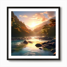 Pelorus River Nelson Art Print