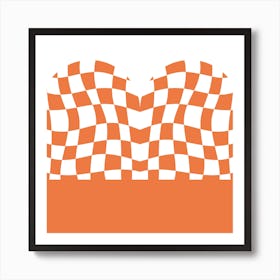 Vintage Checkered Flag 1 Art Print