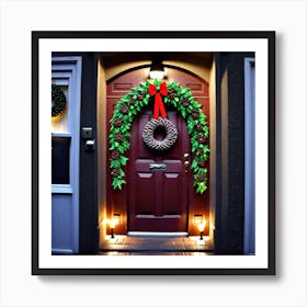 Christmas Door 39 Art Print