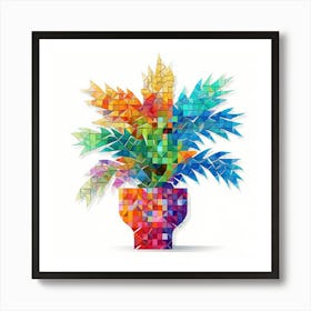 Mosaic Plant Art Print