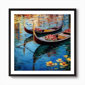 Gondolas In Venice 4 Art Print