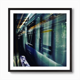 Reflecting Trains Art Print