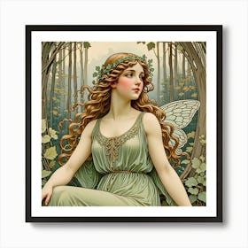 Fairy In The Woods 1 Art Print