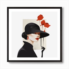 Woman with a Hat Art Print