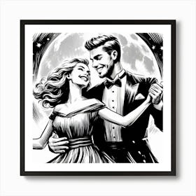 Happy couple 11 Art Print