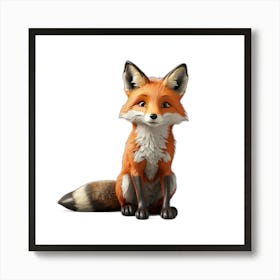 Fox Figurine Art Print