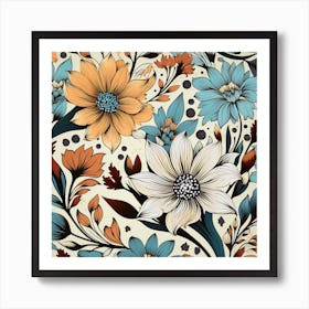 Floral Wallpaper 4 Art Print